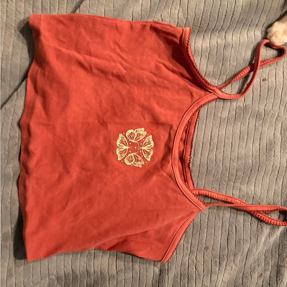 Cotton On Coral Camisole with Floral Accent